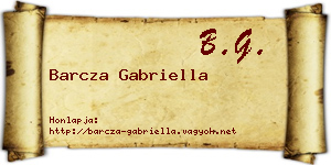 Barcza Gabriella névjegykártya