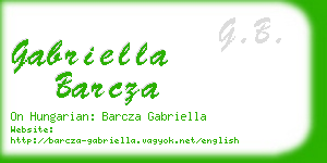 gabriella barcza business card